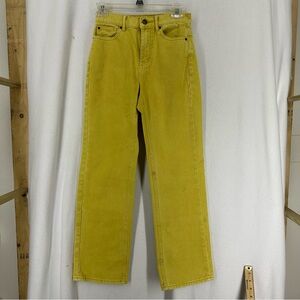 BDG Urban Outfitters Straight Leg High Waisted Jeans Womens 24 Yellow